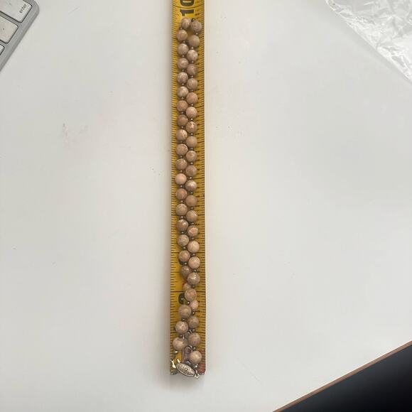 Vintage Earth-Tone Graduated Genuine Agate Beaded Necklace Fish hook clasp - Picture 8 of 8